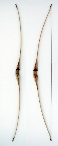 Wurfarme aus Ahorn und st&auml;bchenverleimten, getemperten Bambus im Kern. Bauweise: Reverse Reflex-Deflex