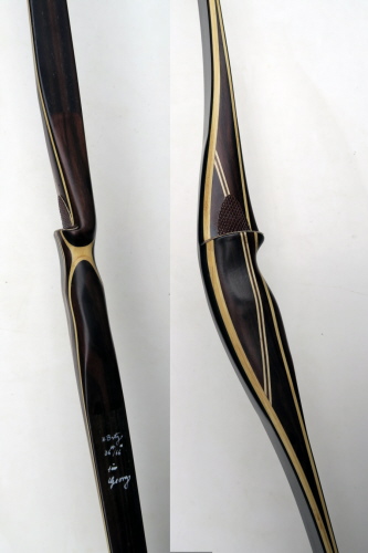 Griffholz: Bocote mit halbrunder Ahorn Zierverleimeung