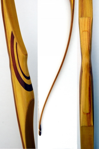 Griff: Osage Orange mit doppelter-halbrunder Zierverleimung ,Tips: Micarta , L&auml;nge: 66 Zoll ,Zuggewicht: 47lbs