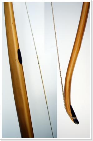 Einfacher Griff, Leder für die Berührung des Pfeiles mit dem Bogen, , Horntipps